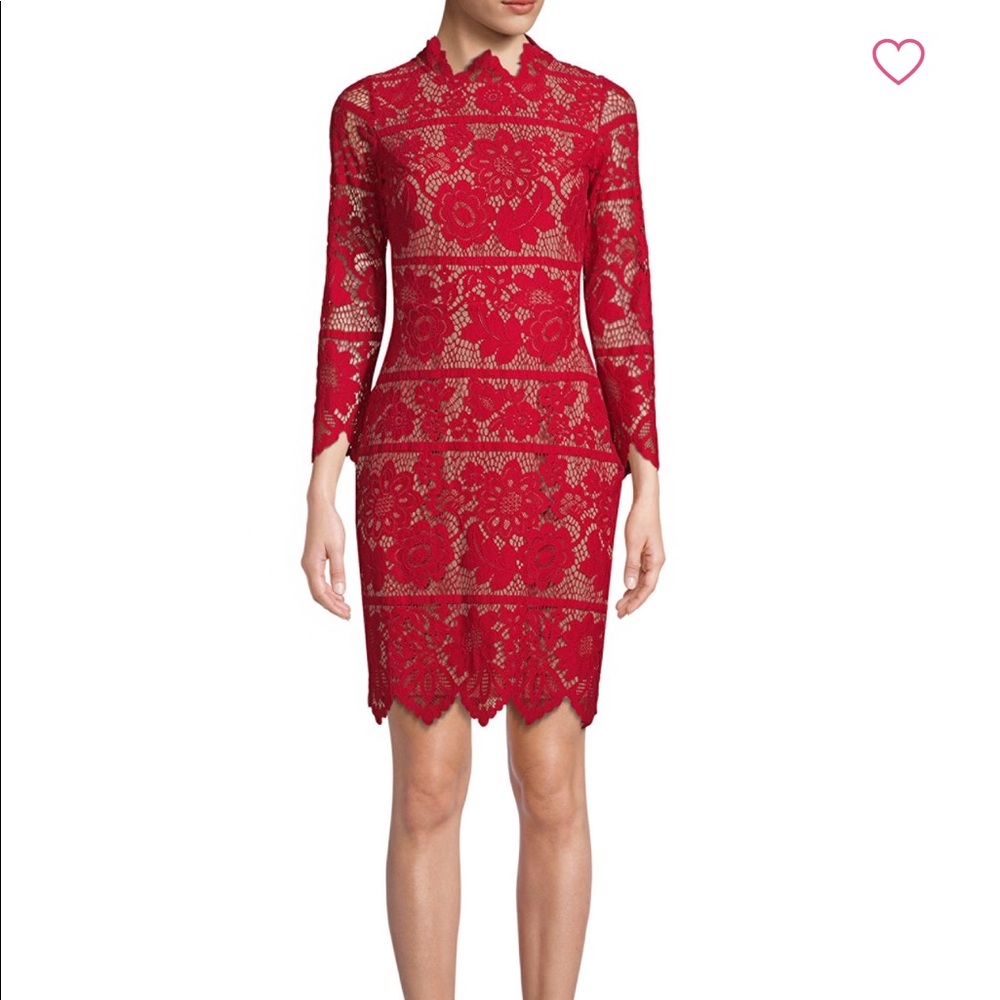 NWT For Love & Lemons Red Sheath Dress SZ M